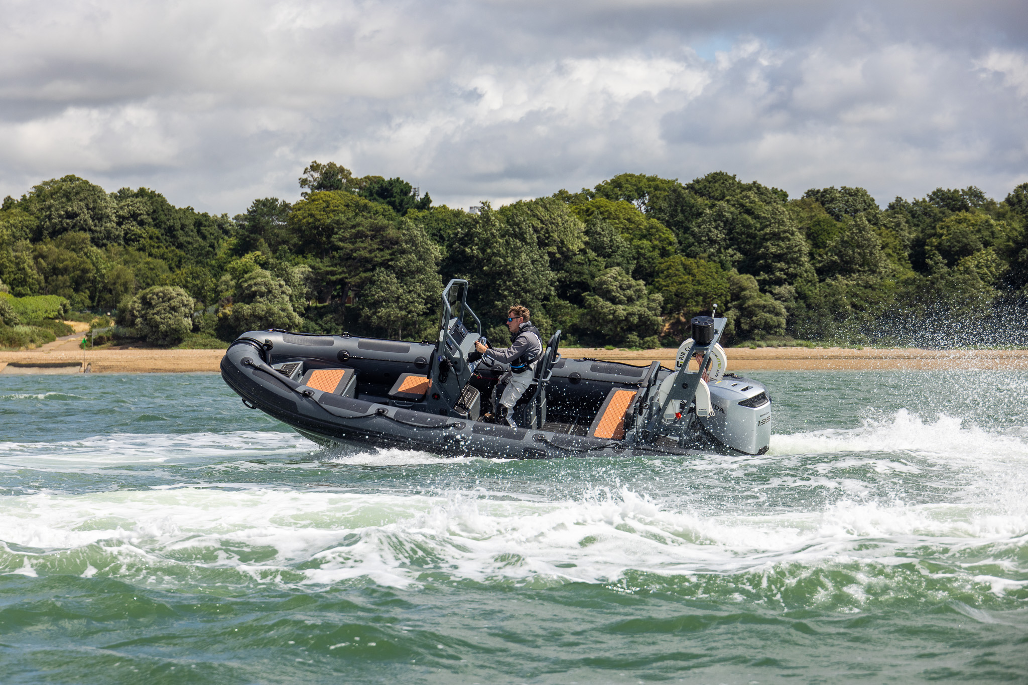 Highfield 600 RIB cruising along the coast