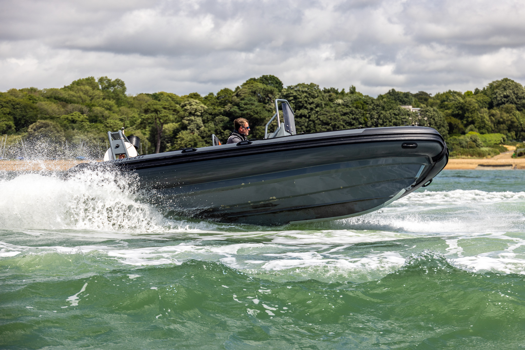RIB at speed on The Solent